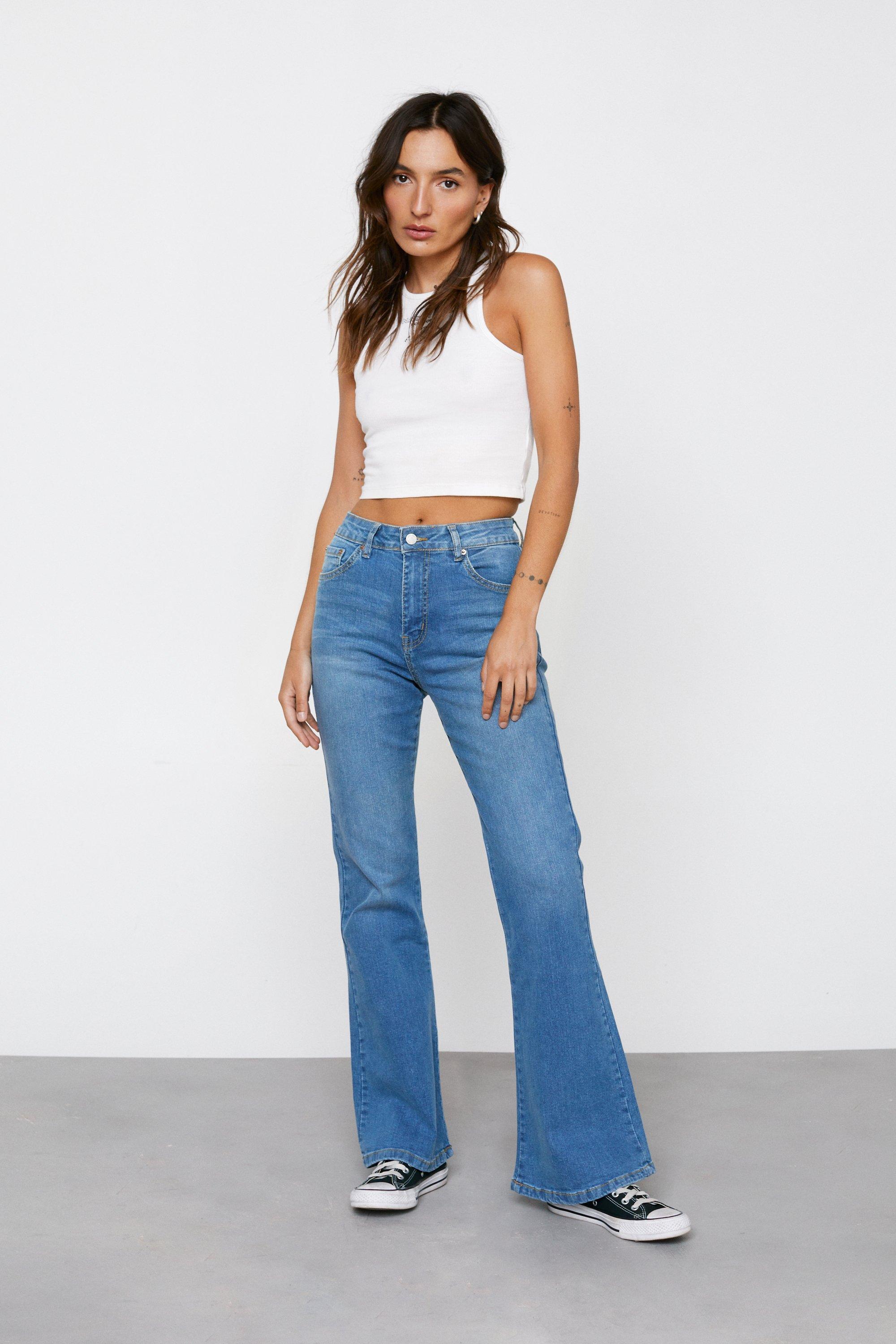 Petite women's flare sales jeans